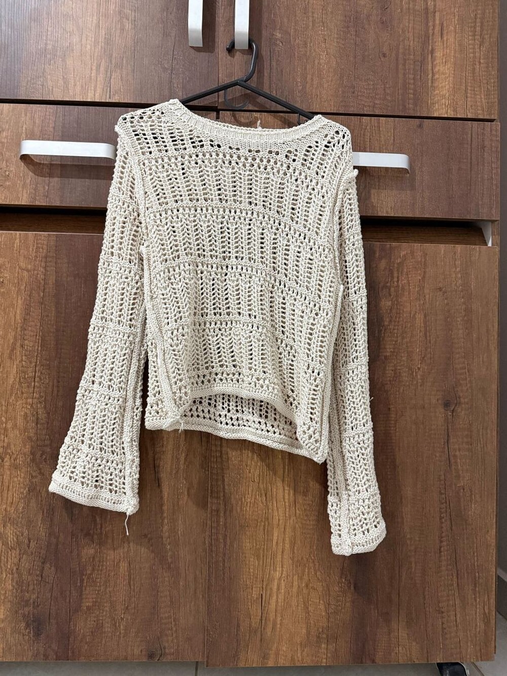 Chic Sybilla Women's Long-Sleeved Knitted Blouse - Size M